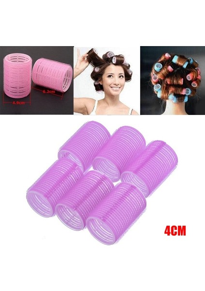 4 cm Tarzı Et Big Self Grip Saç Silindirleri Herhangi Bir Boyutta Yapışkan Dıy Saç Maşaları Rastgele Renk DIN889 (Yurt Dışından)