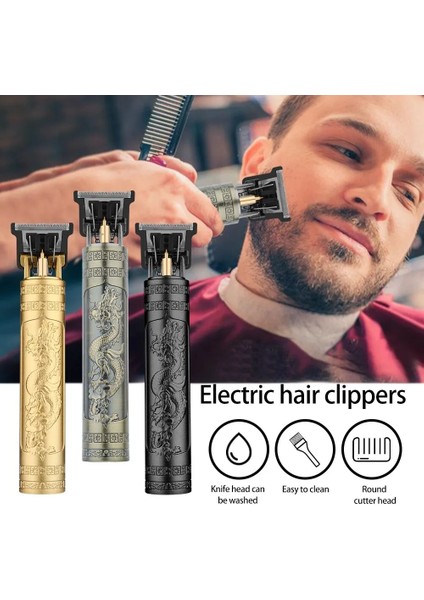 Bronz1 Tarzı Vintage T9 Elektrikli Saç Kesme Makinesi Saç Kesme Makinesi Profesyonel Erkek Tıraş Makinesi Şarj Edilebilir Berber Giyotin Erkekler Için Ejderha Buda (Yurt Dışından) fiyatları