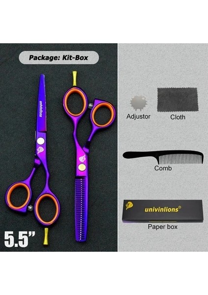 5501ZI-KIT Stili 5.5 "japon Saç Kesme Makası Profesyonel Saç Ors Jilet Kuaför Ors Kuaför Berber Ors Kuaför (Yurt Dışından)