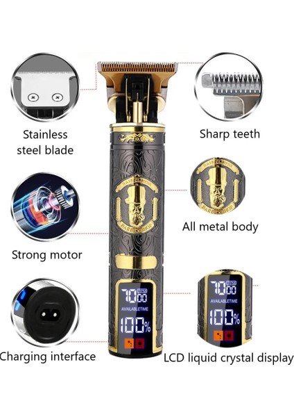 C Tarzı T9 Saç Kesme Makinesi Yeni Saç Düzeltici Erkekler Için LCD Dijital Saç Kesme Makinesi Tıraş Berber Elektrikli Tıraş Makinesi Saç Şekillendirici Aracı Biçme Makinesi (Yurt Dışından) modelleri