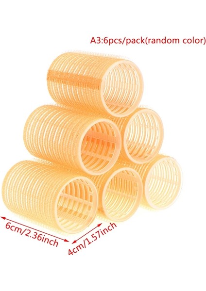 Pembe Tarzı Farklı Boyutlu Kuaförlük Ev Kullanımı Dıy Sihirli Büyük Kendinden Yapışkanlı Saç Silindirleri Şekillendirici Rulo Rulo Bigudi Güzellik Aracı (Yurt Dışından)