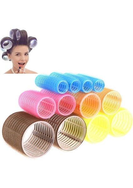 Pembe Tarzı Farklı Boyutlu Kuaförlük Ev Kullanımı Dıy Sihirli Büyük Kendinden Yapışkanlı Saç Silindirleri Şekillendirici Rulo Rulo Bigudi Güzellik Aracı (Yurt Dışından) fiyatları