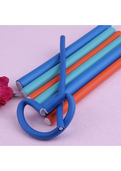 24X1.6CM 10 Adet Stil Saç Bukle Maşası Magic Air Saç Silindirleri Yumuşak Köpük Bendy Twist Magic Flexi Çubuklar Şekillendirici Saç Çubukları Aracı Rastgele Renk (Yurt Dışından)