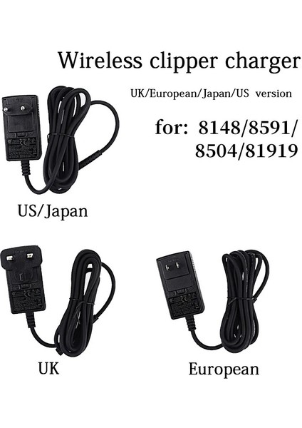 Berber Euukusjapan Fiş Kablosuz Saç Kesme Makinesi Hızlı Şarj Kesme Makinesi Güç Adaptörü, Saç Kesimi Araçları Için (Yurt Dışından)