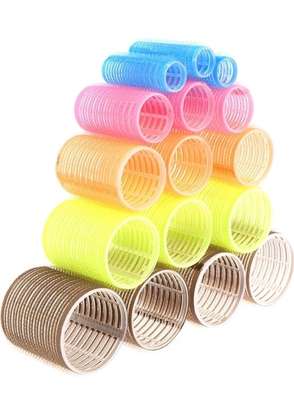 Pembe Tarzı Farklı Boyutlu Kuaförlük Ev Kullanımı Dıy Sihirli Büyük Kendinden Yapışkanlı Saç Silindirleri Şekillendirici Rulo Rulo Bigudi Güzellik Aracı (Yurt Dışından) indirimleri