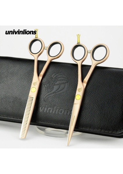 1 Kesme Makası Stili Univinlions 5.5" Gül Altın Saç Ors Kuaförlük Japon Saç Kesme Makası Profesyonel Berber Jilet Sors Pembe (Yurt Dışından) fiyatları