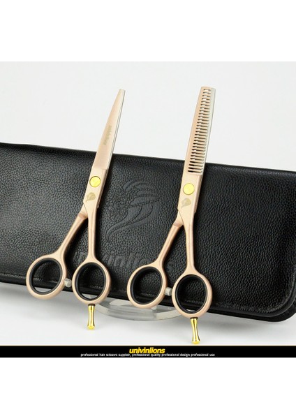 1 Kesme Makası Stili Univinlions 5.5" Gül Altın Saç Ors Kuaförlük Japon Saç Kesme Makası Profesyonel Berber Jilet Sors Pembe (Yurt Dışından) modelleri