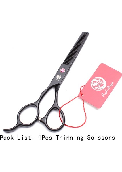 Z8001 Hei T 6n Stili Sol El 6'' Siyah Berber Kuaförlük Veya Kesme Makası Tg Veya Profesyonel Saç Veya Z8001 (Yurt Dışından)