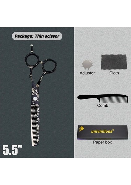 5503HW-İNCE Stil " Berber Saç Ors Kuaför Salonu Saç Kesme Makası Saç Tg Ors Japon Saç Kesimi Jilet Makas (Yurt Dışından)