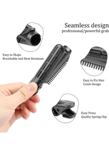 Siyah Stil Hacim Veren Saç Kökü Klip Seti Saç Kökü Kendinden Kavramalı Saç Rulosu Sıçan Kuyruğu Tarak ile Doğal Kabarık Kıvırcık Saç Şekillendirici Aracı (Yurt Dışından) modelleri