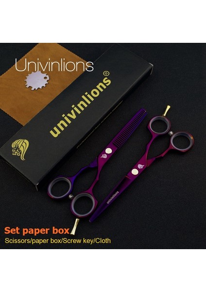 Kağit Kutu Stilini Ayarla 5.5 "titanyum Mor Kesme Ors Kuaför Jilet Kuaförlük Ors Saç Kesimi Sıcak Ors Kiti Salon Saç Kesme Makinesi Çocuklar (Yurt Dışından) indirimleri