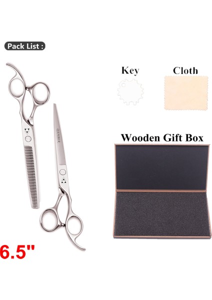 1006 Dui 6.5 O Tarzı Profesyonel Kuaförlük Veya Berber Veya Saç Kesme Makası Tg Köpek Bakımı Veya# (Yurt Dışından)