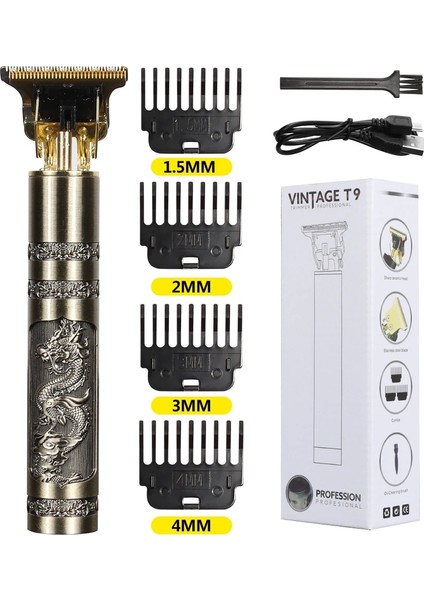 Ejderha Stili Saç Kesme Makinesi Giyotin Erkekler Için Makine Şarj Edilebilir Yeni Saç Kesme Makinesi Professionalt9 USB Elektrikli Profesyonel Sakal Saç Kesimi (Yurt Dışından)