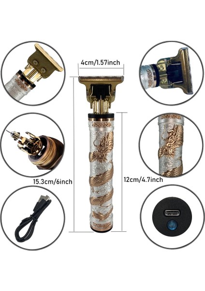 Ejderha Stili Saç Kesme Makinesi Giyotin Erkekler Için Makine Şarj Edilebilir Yeni Saç Kesme Makinesi Professionalt9 USB Elektrikli Profesyonel Sakal Saç Kesimi (Yurt Dışından) fırsatları