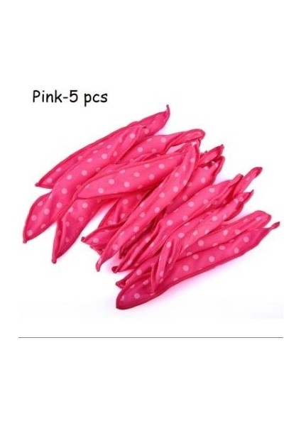 Pembe-5 Adet Tarzı Isısız Curling Çubuk Bandı Tembel Bigudi Ipek Kurdele Seti Yumuşak Dalga Şekillendiriciler Saç Maşaları Kadın Saç Güzellik Şekillendirici Araçları (Yurt Dışından)