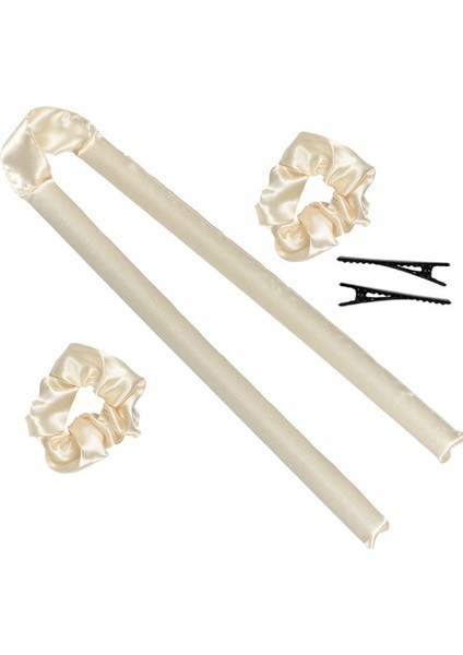 Bej Tarzı Kıvırcık Saç Ürünleri Isı Yok Kafa Bandı Tembel Bigudi Yumuşak Rulo Saç Bigudi Isısız Saç Kıvırma Şerit Saç Aracı Boucleur Cheveux (Yurt Dışından)