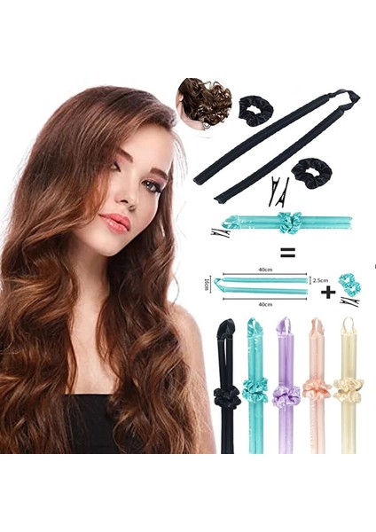 Bej Tarzı Kıvırcık Saç Ürünleri Isı Yok Kafa Bandı Tembel Bigudi Yumuşak Rulo Saç Bigudi Isısız Saç Kıvırma Şerit Saç Aracı Boucleur Cheveux (Yurt Dışından) modelleri