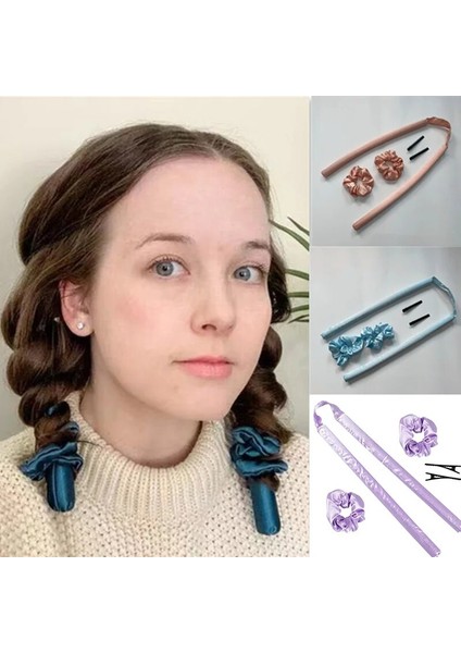 Bej Tarzı Kıvırcık Saç Ürünleri Isı Yok Kafa Bandı Tembel Bigudi Yumuşak Rulo Saç Bigudi Isısız Saç Kıvırma Şerit Saç Aracı Boucleur Cheveux (Yurt Dışından) indirimleri