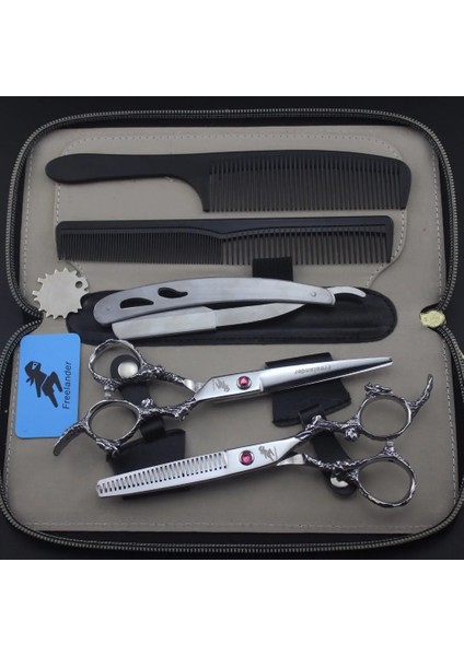 Gök Mavisi Tarzı 6.0 Inç Freelander Retro Tarzı Profesyonel Kuaförlük Veya Saç Kesme Veya Set Berber Makası Yüksek Li Salon (Yurt Dışından) modelleri