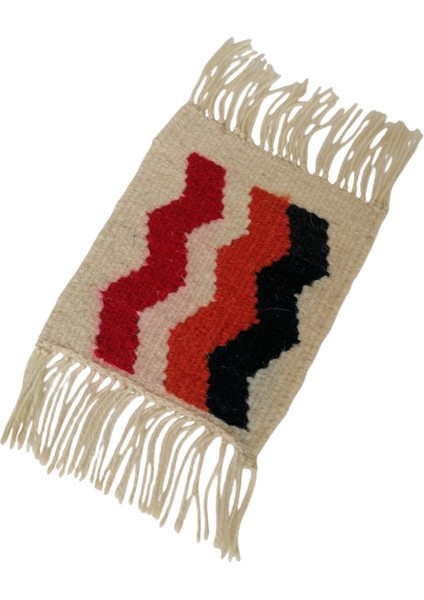 El Yapımı Özel Tasarım Minik Kilim- Bardak Altlığı