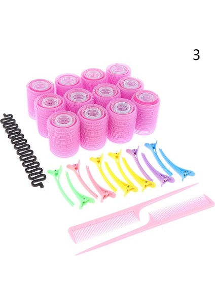Adet Saç Maşaları Isısız Bukleler Büyük Saç Rulo Klipleri Self Grip Set Saç Şekillendirici Kuaförlük Aleti (Yurt Dışından)