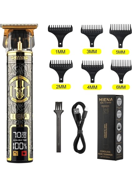 Manlcd2 Stili T9 USB Elektrikli Saç Kesme Makinesi Şarj Edilebilir Yeni Saç Kesme Makinesi Adam Tıraş Makinesi Giyotin Erkekler Için Berber Profesyonel Sakal Düzeltici (Yurt Dışından)