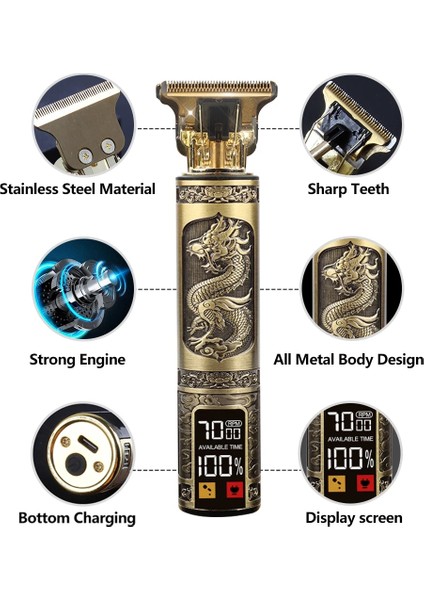 Manlcd2 Stili T9 USB Elektrikli Saç Kesme Makinesi Şarj Edilebilir Yeni Saç Kesme Makinesi Adam Tıraş Makinesi Giyotin Erkekler Için Berber Profesyonel Sakal Düzeltici (Yurt Dışından) fırsatları