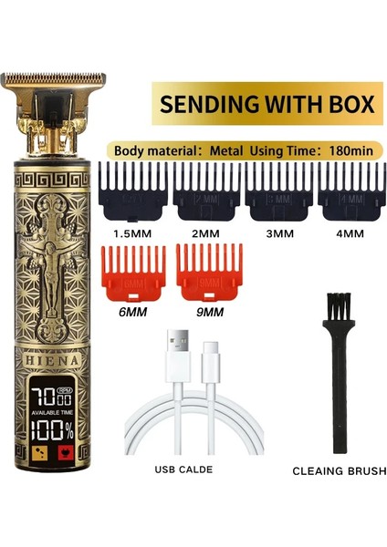 Çapraz Tarzı Vintage T9 Erkek Elektrikli Tıraş Makinesi Erkekler Için Saç Kesme Makinesi Tıraş Saç Kesme Makinesi Profesyonel Sakal Düzeltici Adam (Yurt Dışından)