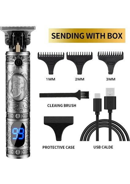 Sarı Stil Çoklu Şekillendirici Oyma T9 USB Düzeltici Erkek Saç Kesimi Profesyonel Sakal Düzeltici T9 USB Elektrikli Saç Kesme Makinesi Şarj Edilebilir (Yurt Dışından) modelleri