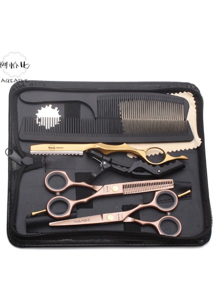 A1104 Jin D 5.5n Stili Takım 5.5ın. Aqıabı Rose Gold Saç Kesimi Seti Kuaförlük Malzemeleri Kesme Ors Tg Makası Profesyonel Saç Ors (Yurt Dışından) modelleri