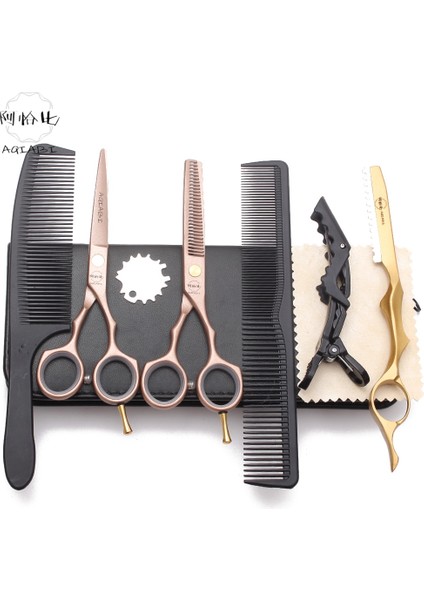 A1104 Jin D 5.5n Stili Takım 5.5ın. Aqıabı Rose Gold Saç Kesimi Seti Kuaförlük Malzemeleri Kesme Ors Tg Makası Profesyonel Saç Ors (Yurt Dışından) indirimleri