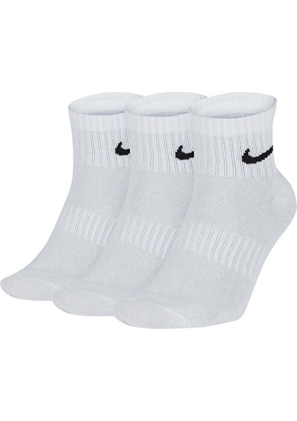 Nıke U Nk Everyday Cush Ankle 3pr Çorap SX7677-100 Beyaz