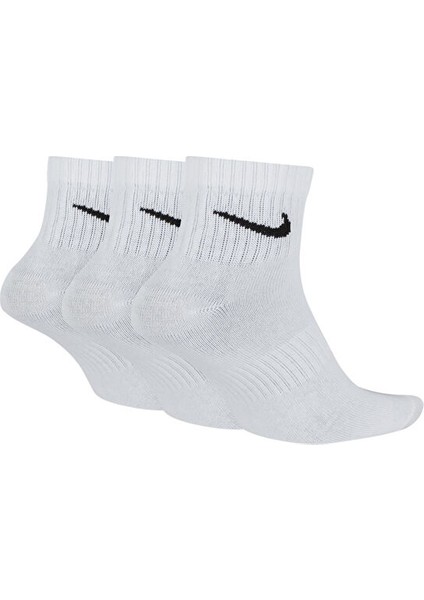 Nıke U Nk Everyday Cush Ankle 3pr Çorap SX7677-100 Beyaz