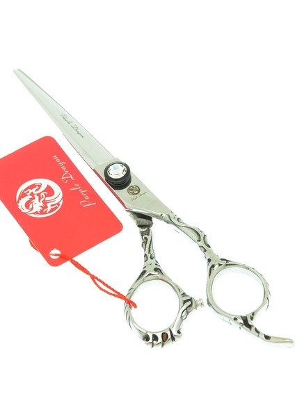 A0170B-03-60 Stili Yüksek 6.0 "japa Berber Kesme Veya Salon Kuaförler Için Maya Saplı Mor Ejderha Saç Makası A0073B (Yurt Dışından)