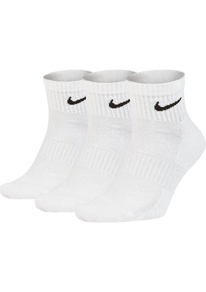 Nıke U Nk Everyday Cush Ankle 3pr Çorap SX7667-100 Beyaz