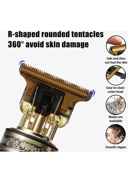 Ejderha Stili Vintage T9 Saç Kesme Makinesi Akülü Saç Kesici Fg Makinesi Sakal Kesme Saç Erkekler Için Şarj Edilebilir Elektrikli Tıraş Makinesi (Yurt Dışından) fırsatları