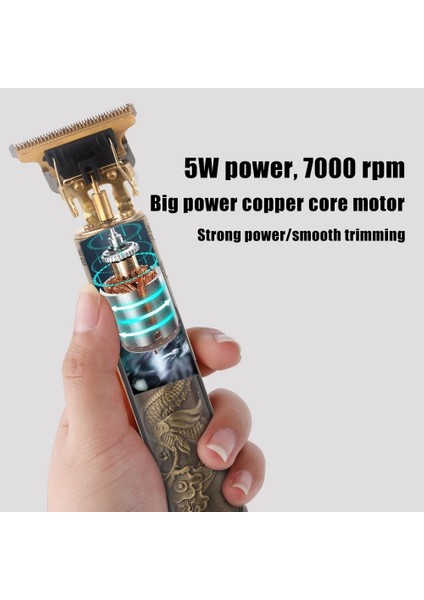 Ejderha Stili Vintage T9 Saç Kesme Makinesi Akülü Saç Kesici Fg Makinesi Sakal Kesme Saç Erkekler Için Şarj Edilebilir Elektrikli Tıraş Makinesi (Yurt Dışından) indirimleri