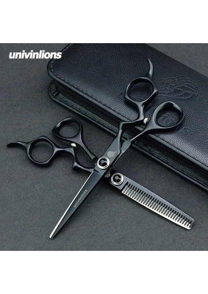 6047H-CUT Stili Univinlions 6 "saç Ors Siyah Berber Makası Berber Tg Ors Kuaför Için Profesyonel Berber Seti Kuaför (Yurt Dışından)