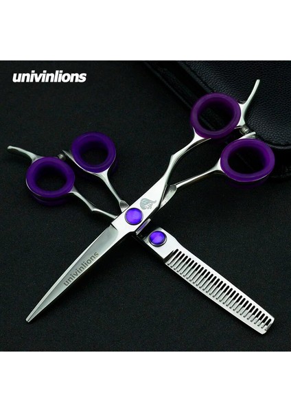 6047H-CUT Stili Univinlions 6 "saç Ors Siyah Berber Makası Berber Tg Ors Kuaför Için Profesyonel Berber Seti Kuaför (Yurt Dışından)