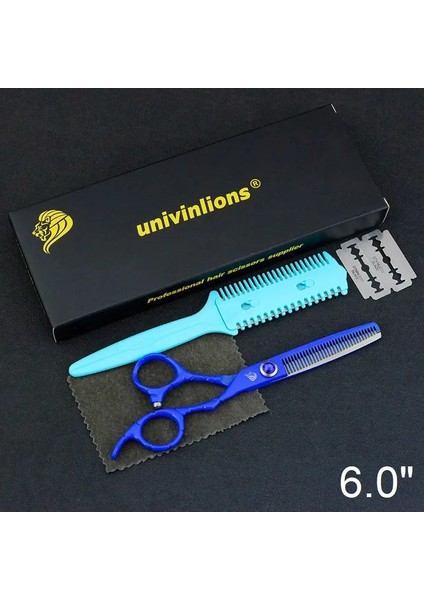 6020C-İNCELEME Stili 6 "mavi Profesyonel Berber Ors Kuaför Ors Kuaför Malzemeleri Japon Kesme Makası Ciseaux Saç Modeli (Yurt Dışından)