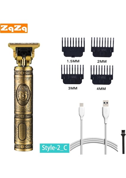Stil-2-C Stili Zqzq Saç Düzeltici Erkekler Için Saç Kesme Makinesi, Saç Kesici Clipper Electr Saç Düzeltici Machin Şarj Edilebilir Kuaför Saç Kesme Makinesi (Yurt Dışından)