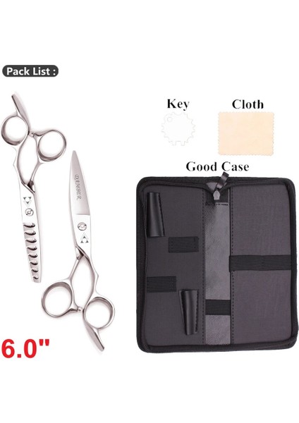 9022 Yin Dui 6.0 Y Stili 6.0 Saç Veya Profesyonel Yüksek Li Kuaförlük Veya Berber Tg Veya Japon Çelik Kesme Makası# (Yurt Dışından)