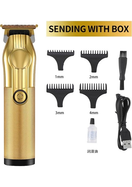 Altın Tarzı T9 Profesyonel Saç Düzeltici Altın Kesme Makinesi Erkekler Için Şarj Edilebilir Berber Akülü Saç Kesme T Makinesi Saç Şekillendirici Sakal Düzeltici (Yurt Dışından)
