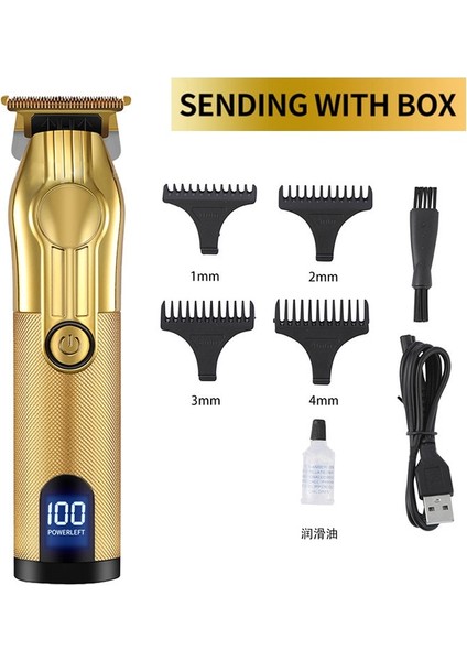 Altın Tarzı T9 Profesyonel Saç Düzeltici Altın Kesme Makinesi Erkekler Için Şarj Edilebilir Berber Akülü Saç Kesme T Makinesi Saç Şekillendirici Sakal Düzeltici (Yurt Dışından) indirimleri