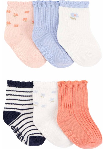 Kız Bebek Çorap Set 6'lı Paket