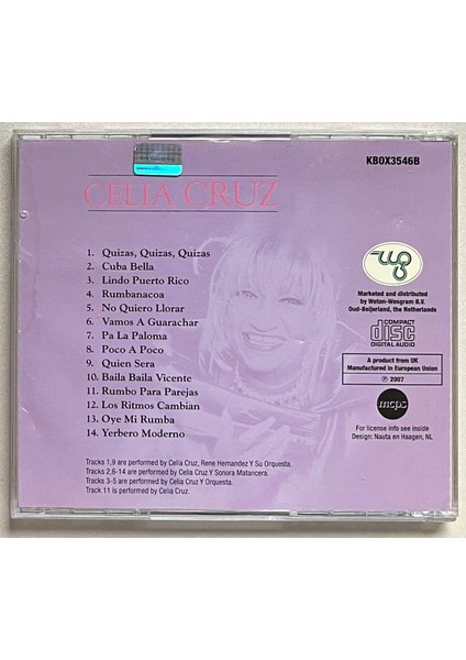 Celia Cruz CD 2 (Orjnal Dönem Baskı Cd) fiyatları