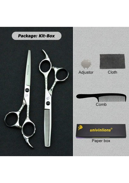 6016KIT Stili Siyah Altın Berber Saç Ors Kuaförlük Ors Profesyonel Saç Makas Berber Malzemeleri Makaslar Hediye Japonya Saç Kesimi (Yurt Dışından)