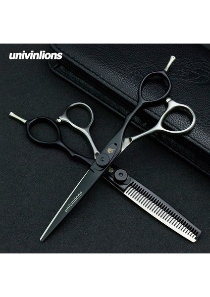 6016KIT Stili Siyah Altın Berber Saç Ors Kuaförlük Ors Profesyonel Saç Makas Berber Malzemeleri Makaslar Hediye Japonya Saç Kesimi (Yurt Dışından)