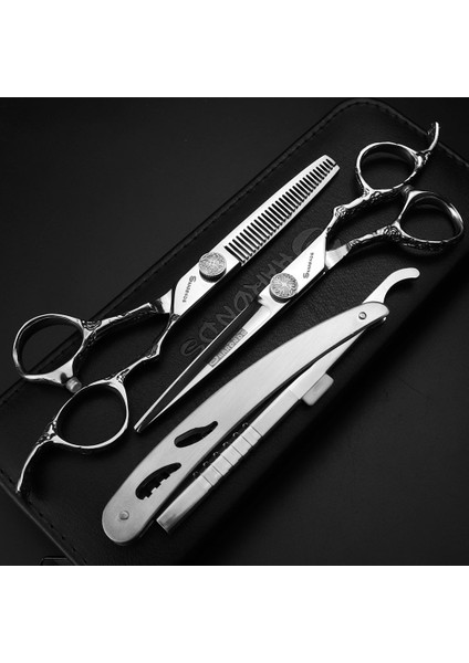 6 Inç Kesme Stili 5..5 Inç Profesyonel Kuaför Veya Japaalon Makası Berber Dükkanı Kesme Makası Seti Jilet Kuaförlük Veya (Yurt Dışından) indirimleri