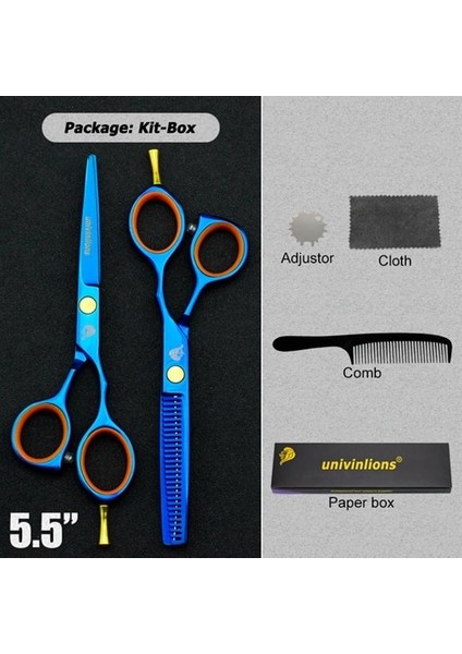 5501LAN-KIT Stili 5.5 "japon Saç Kesme Makası Profesyonel Saç Ors Jilet Kuaför Ors Kuaför Berber Ors Kuaför (Yurt Dışından)